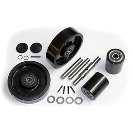 Atlas Atlas GWK-ATZ-CK Zenith - Type 9 Complete Wheel Kit for Manual Pallet Jack - Black GWK-ATZ-CK